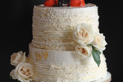 Buttercream Engagement Ruffles  Cake