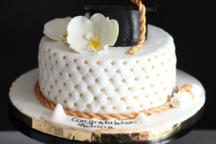 Orchid graduation cake