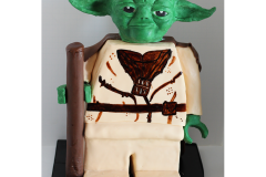 Standing yoda cake