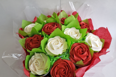 Red and White cupcake bouquet