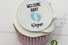 Welcome baby boy cupcake